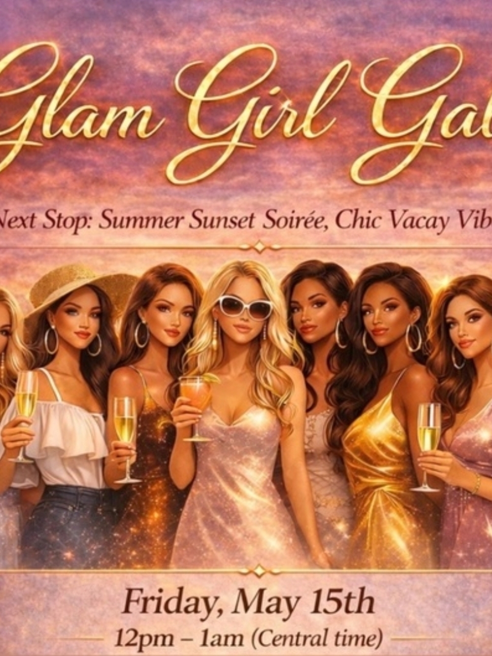 Glam Girl Gala Event Flyer - TRAIN SHOW - Live Notification Flyer!! Jewelry 5/15 - Picture 2 of 3
